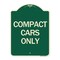 Signmission Designer Series Compact Car Only, Green & Tan Heavy-Gauge Aluminum Sign, 24" x 18", G-1824-24254 A-DES-G-1824-24254 - alternate 1